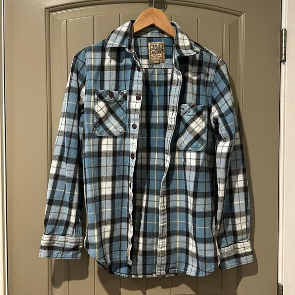 TRUE RELIGION Plaid Flannel sz XS - Picture 1 of 5